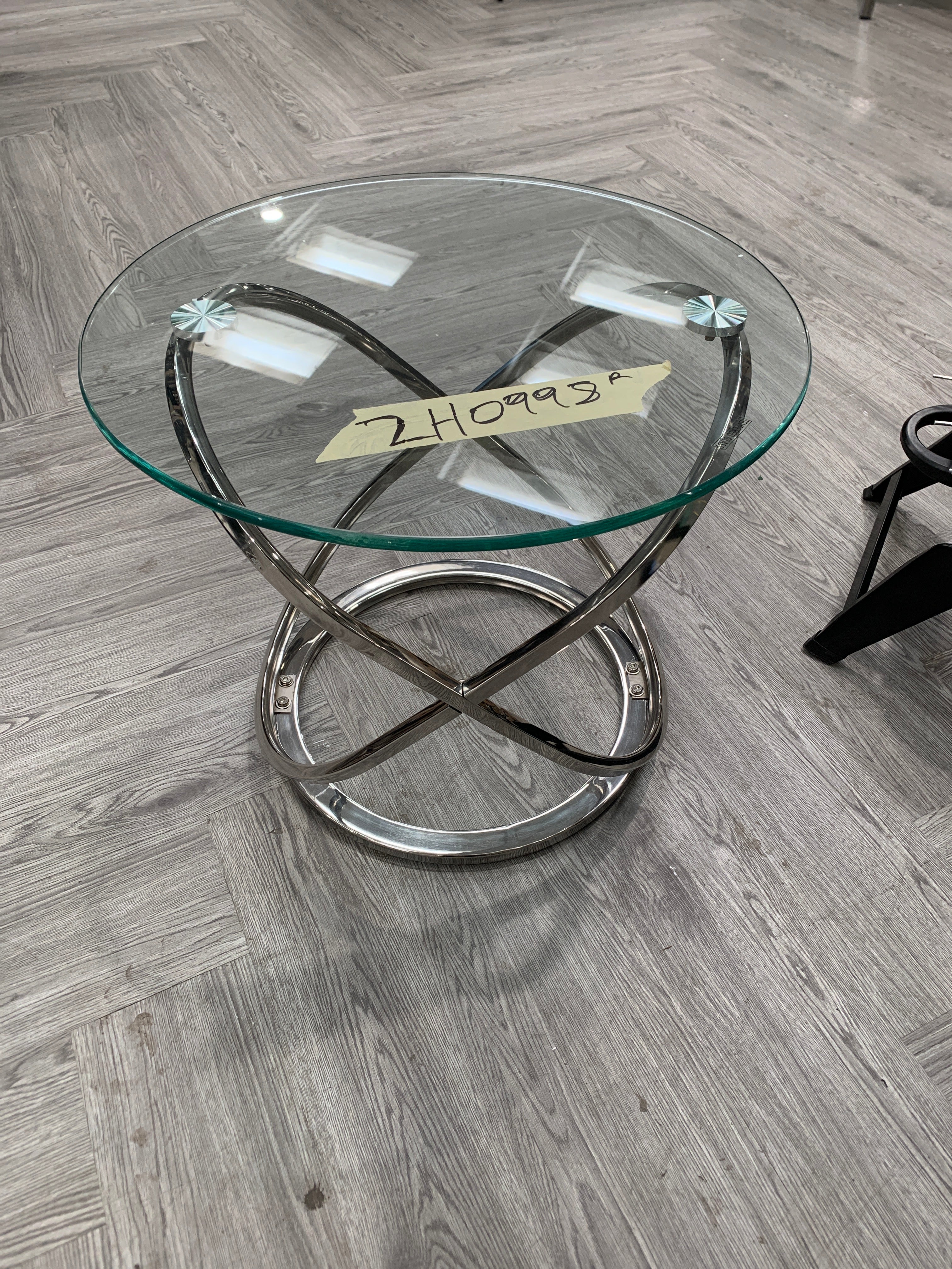Tempered Glass Top Round Coffee Table