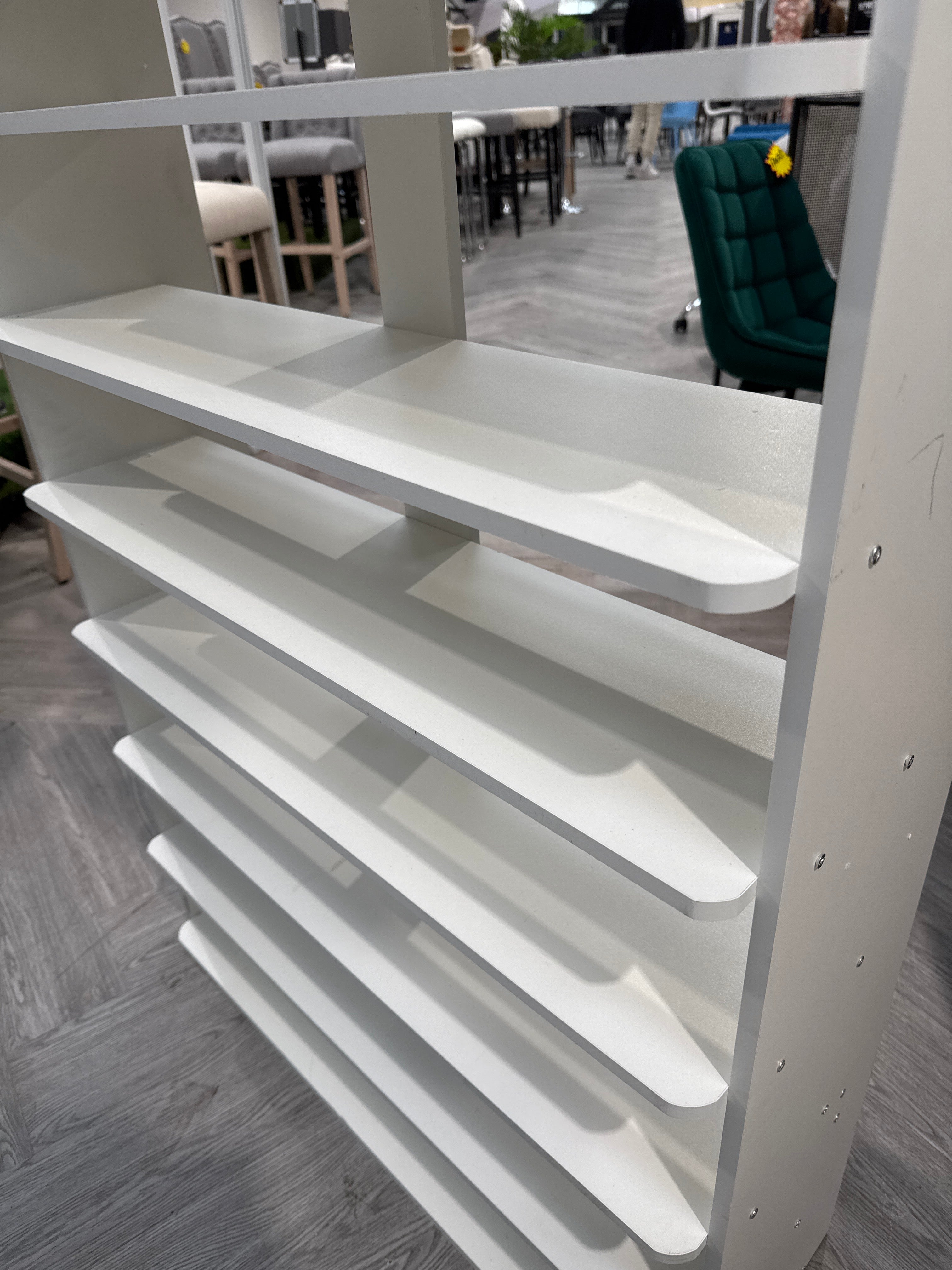 White 8 Tier Open Design Shoe Rack