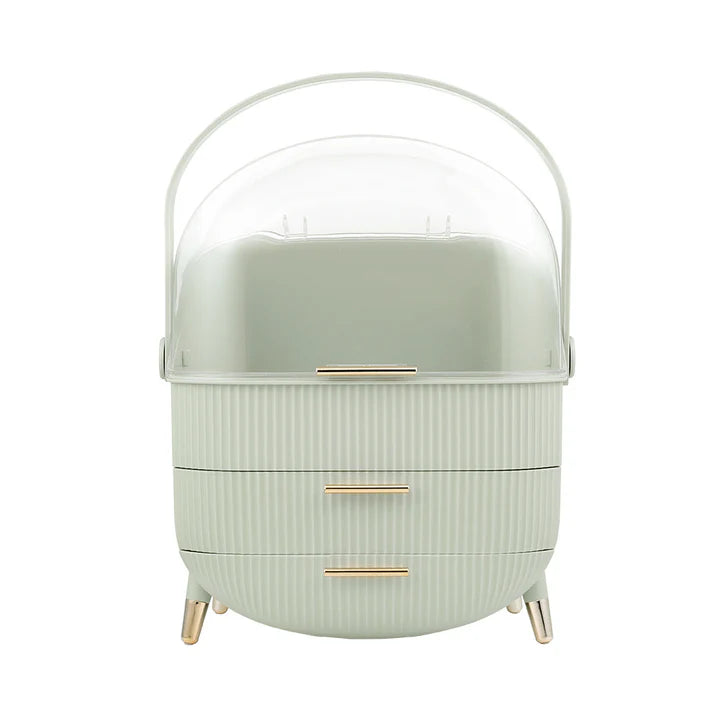 New Sheonly Tabletop Dustproof Makeup Storage Organiser with 2 Drawers