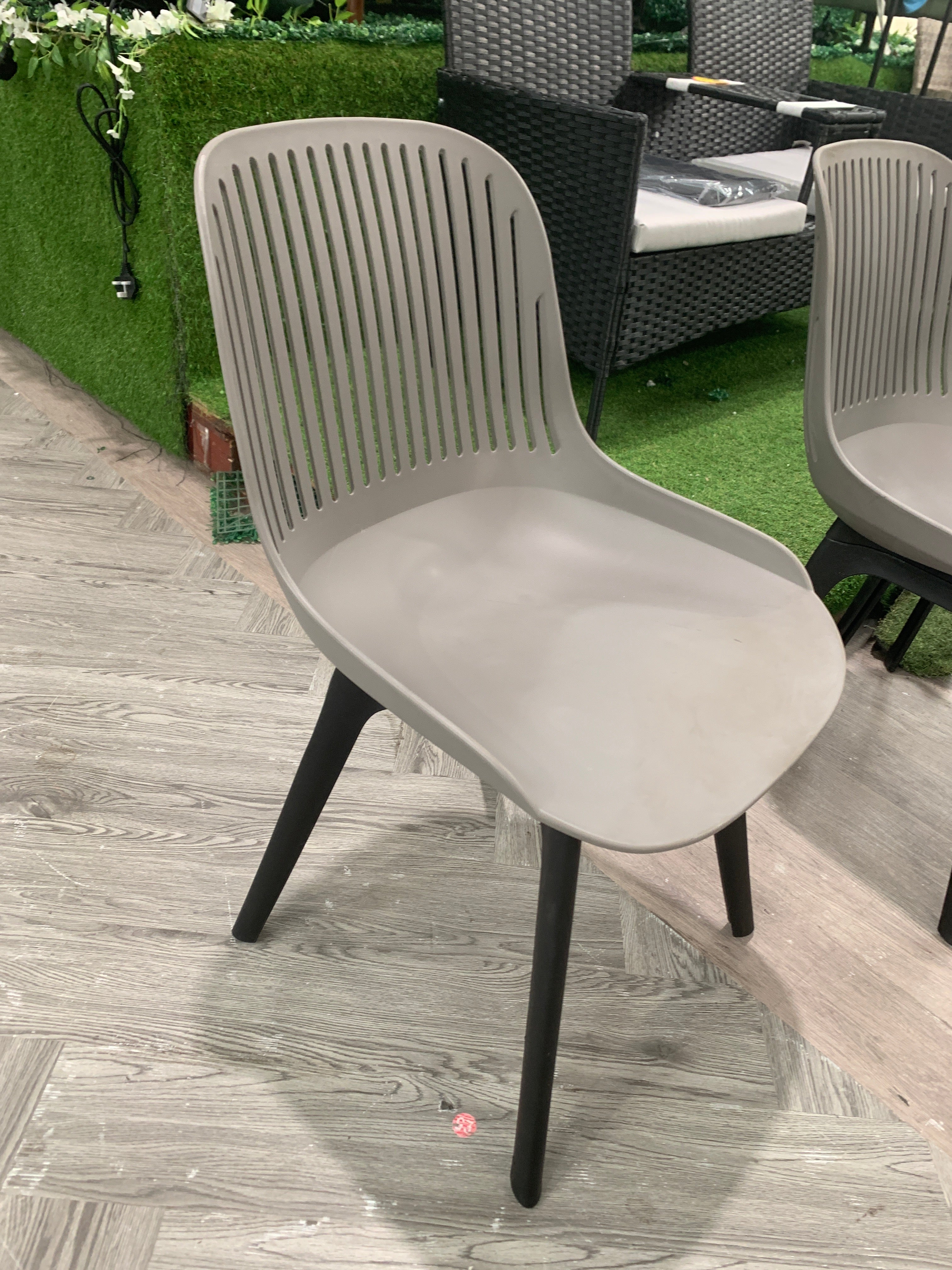 Plastic Armless Dining Chair Grey 1PC