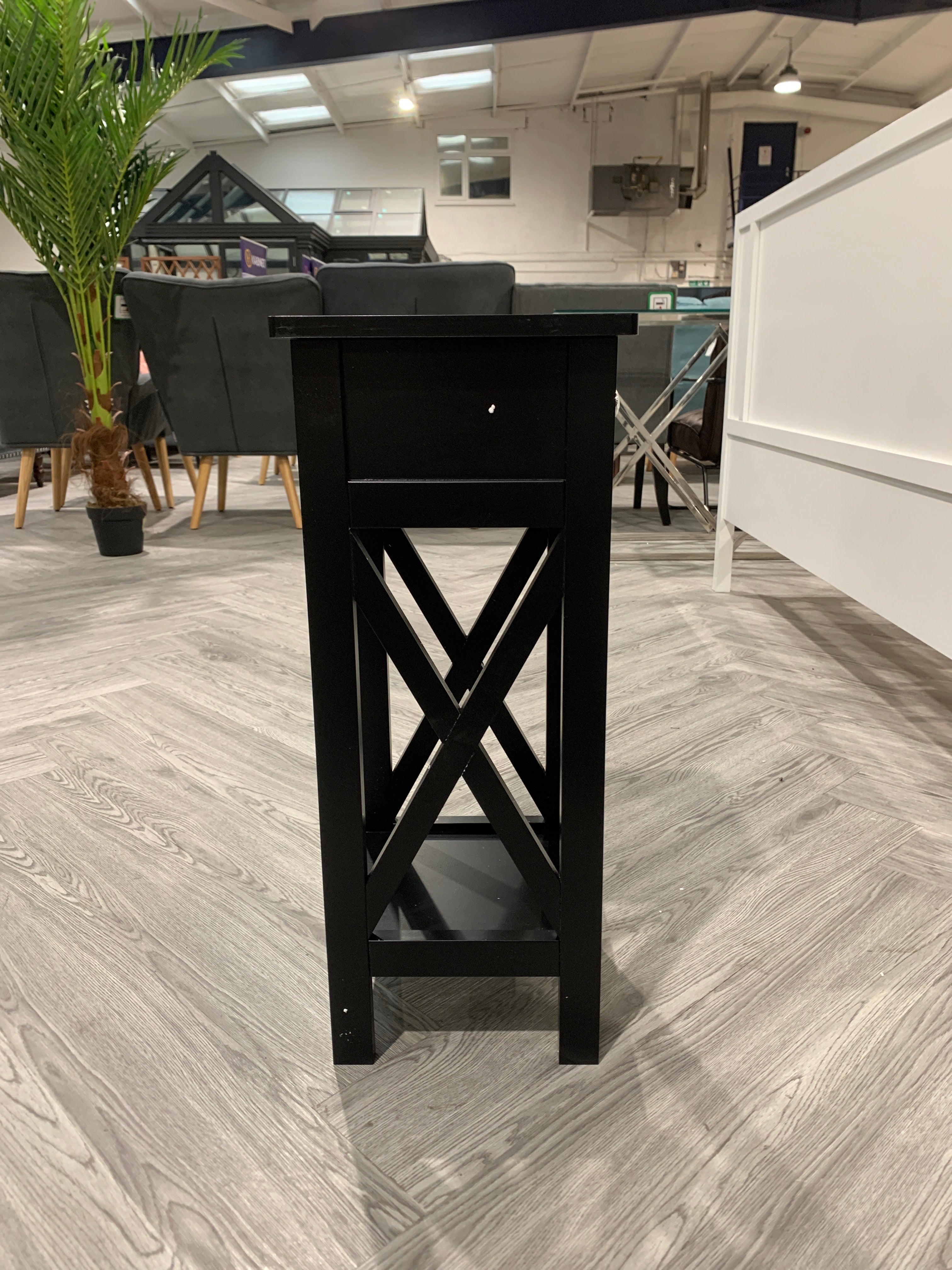 Wooden One Drawer Slim Console Side Table