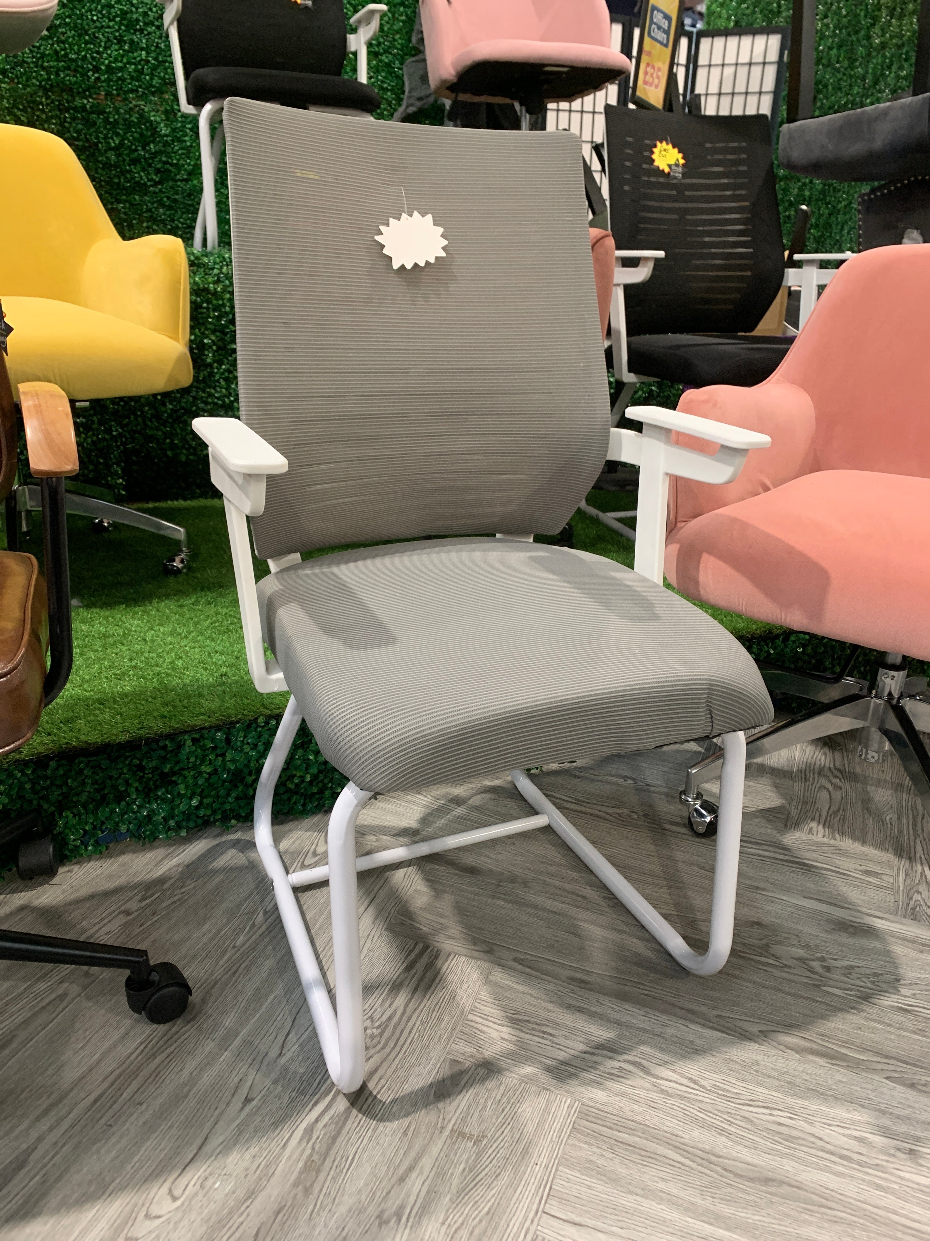 Office Desk Mesh Chair Computer Chair Light Grey