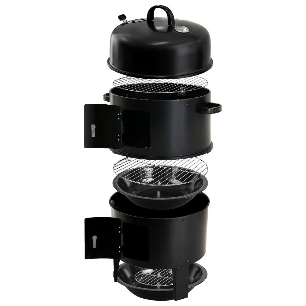 New Outdoor BBQ Upright Charcoal Smoker Grill