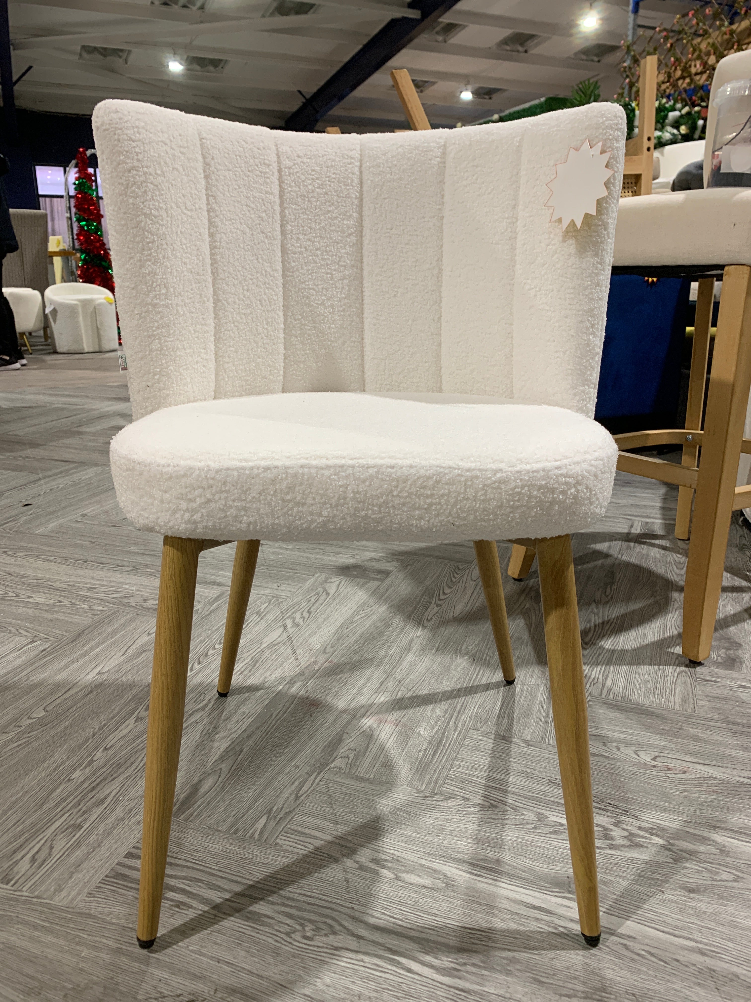 Teddy Fleece Upholstered Dining Chair 1Pc