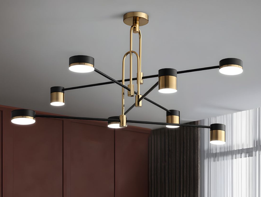 New Nordic Style Chandelier Ceiling Light Black and Golden