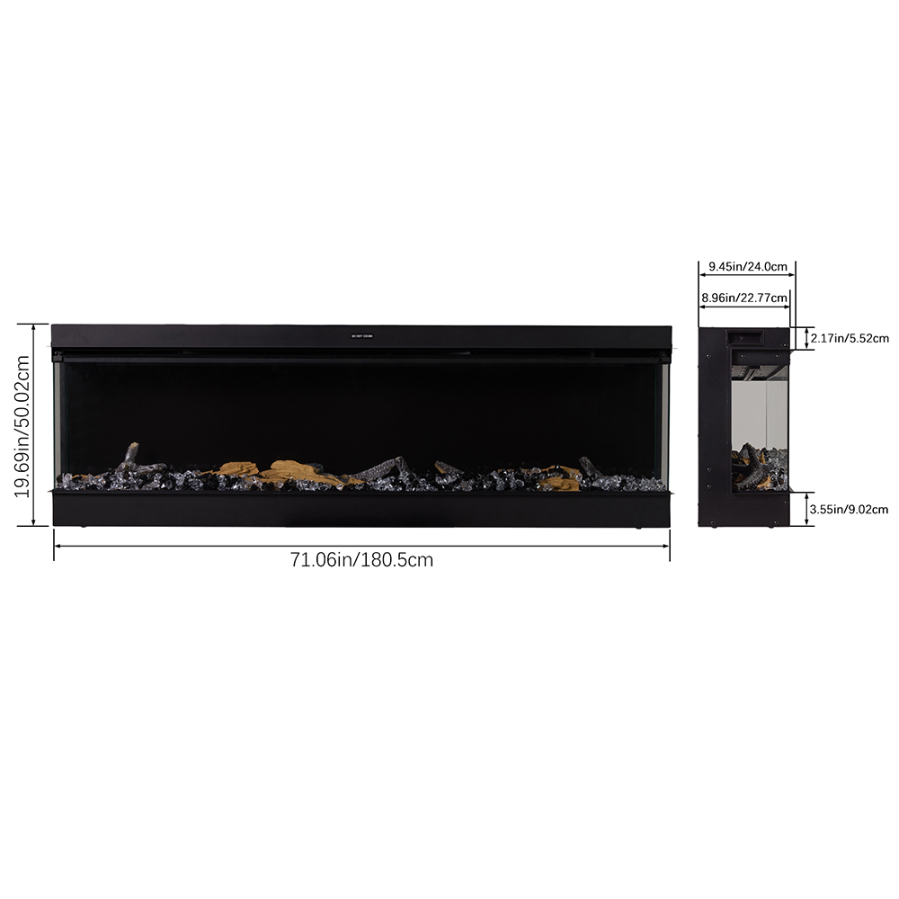 New 50/60/70/80 Inch Premium Electric Fireplace with Remote and App Control