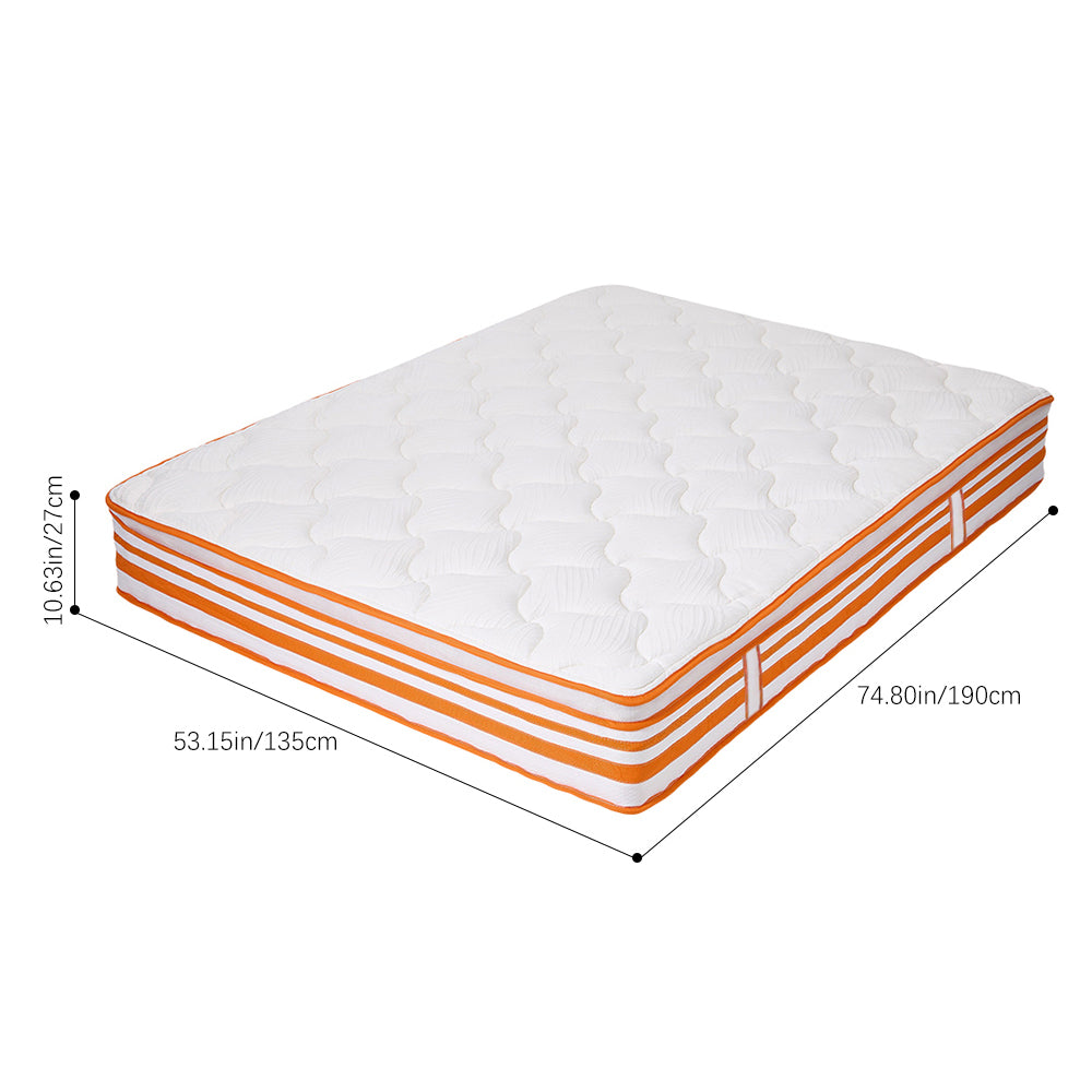 11Inch Double Mattress Wavy Foam Pocket Spring Hybrid Mattress