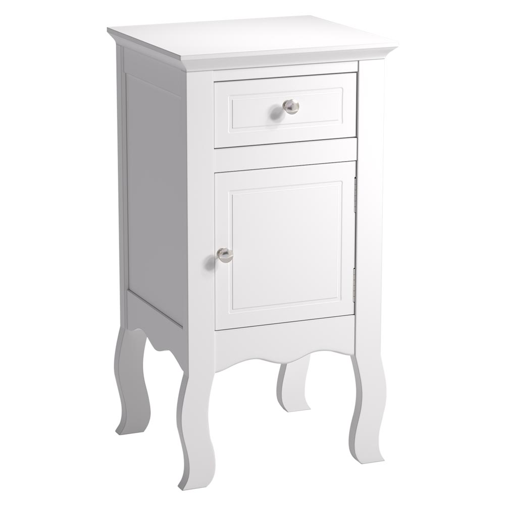 New Wooden Bedside Table Nightstand with Drawer White