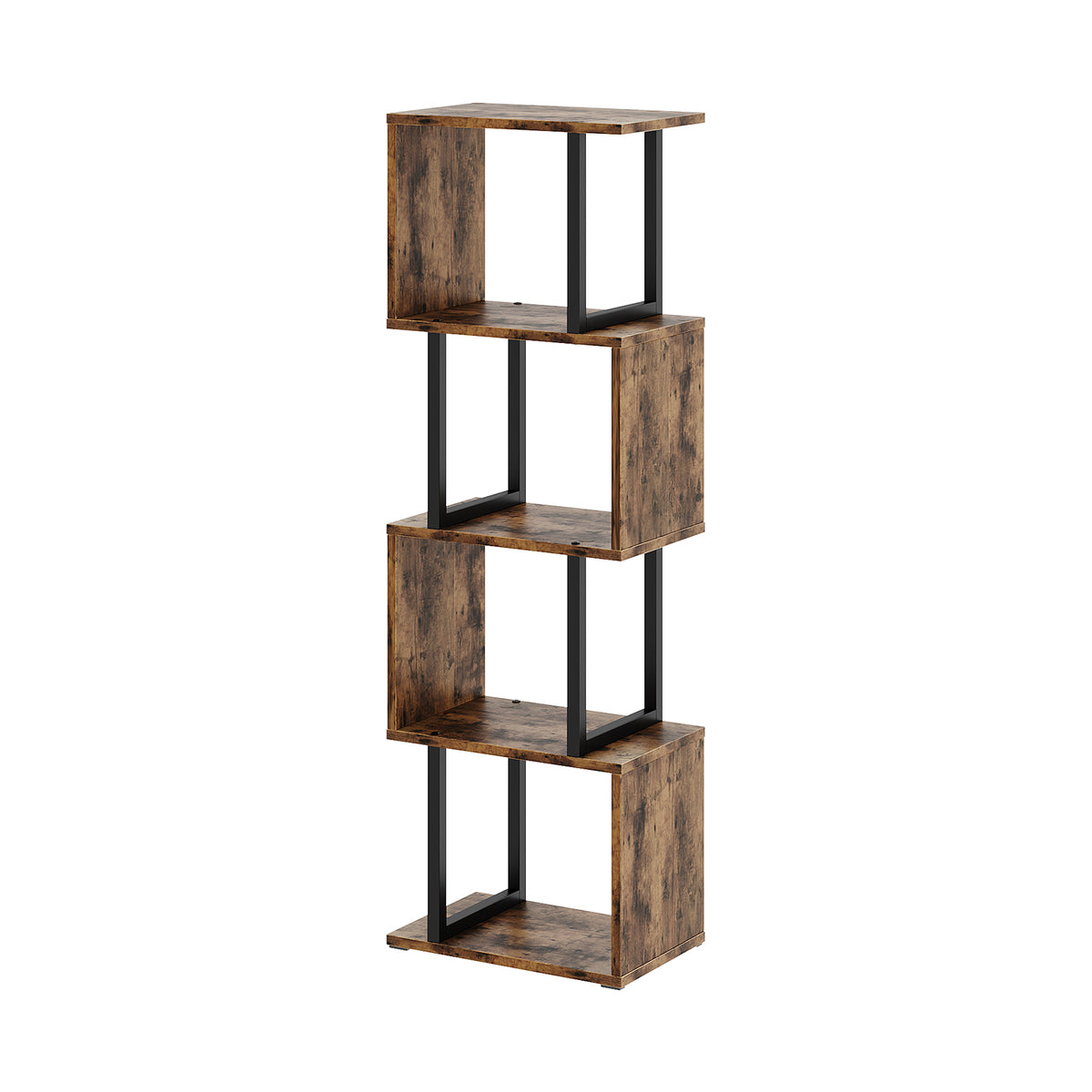 New S Shaped Geometric Storage Rack with LED Lights