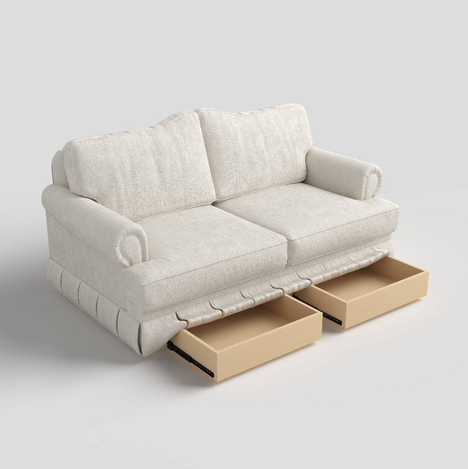 New Kensington Chesterfield Style Retro Sofa with Storage 226 cm W
