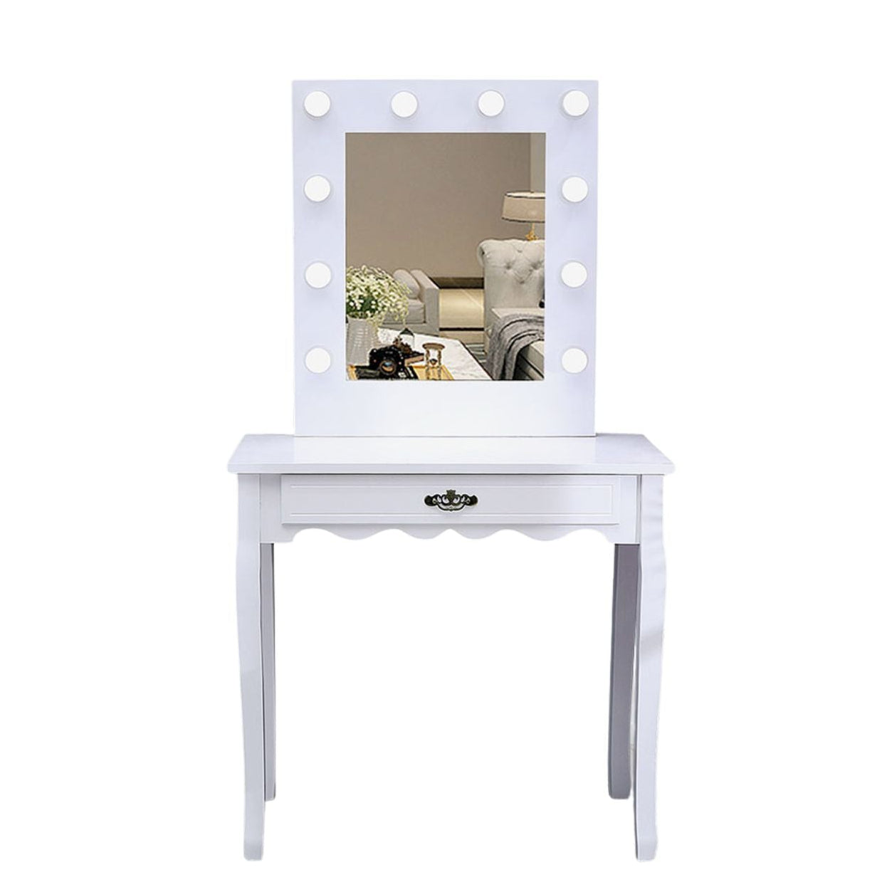 New Vanity Dressing Table with LED Lights Mirror White