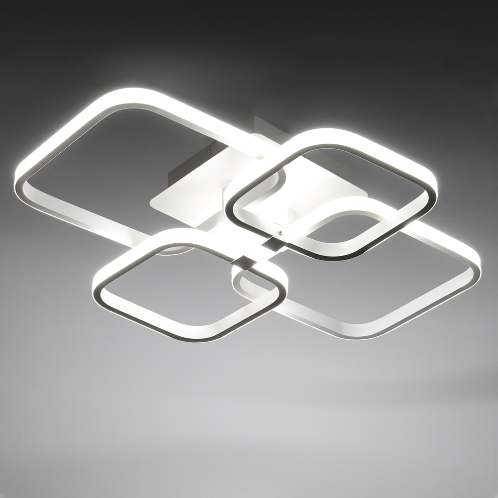 New Cool White Contemporary LED Energy-efficient Semi Flush Ceiling Light