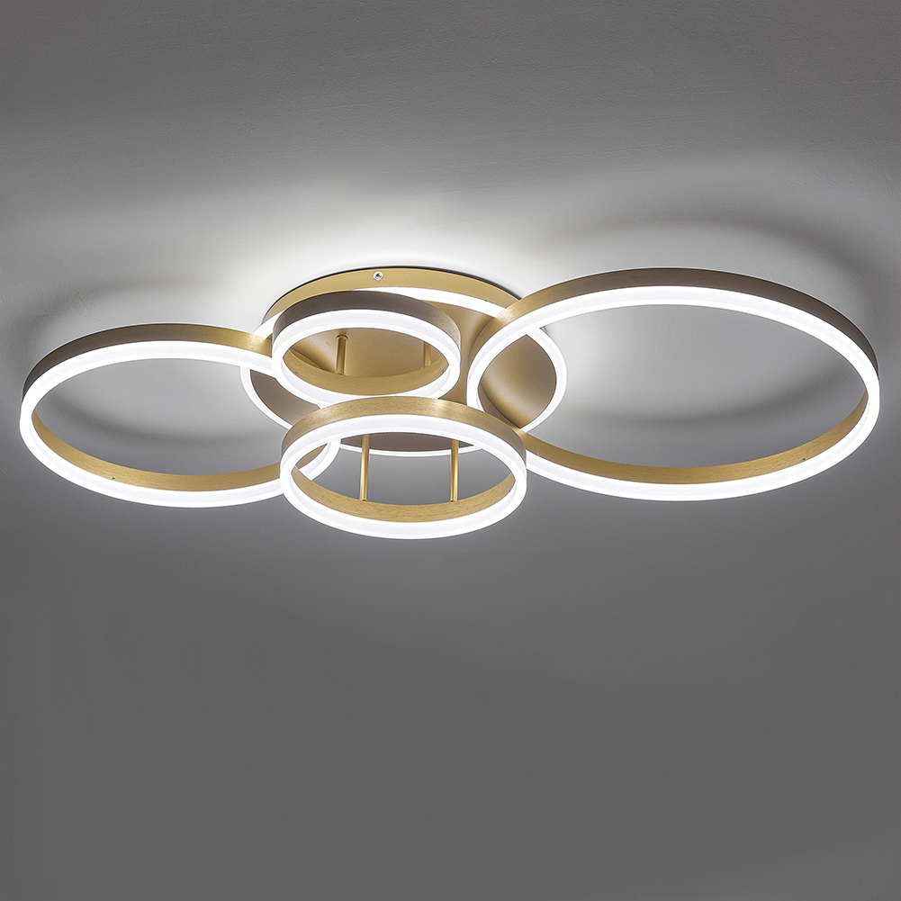 Classic Golden Loops Energy Efficient LED Ceiling Light 110cm W Non Dimmable