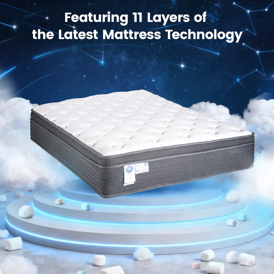 New 10 Inch Memory Foam Pocketed Spring Mattress