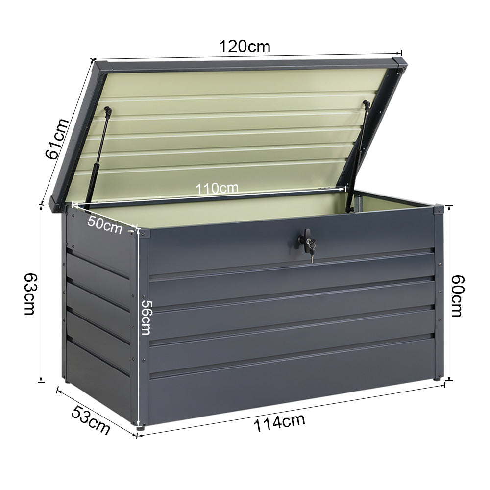 350L Steel Garden Lockable Storage Box for Tools