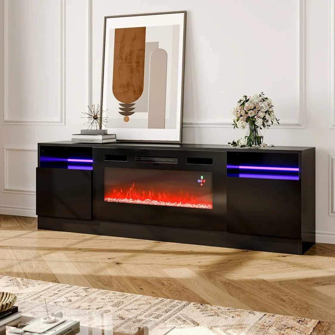New 36 Inch Recessed Electric Fireplace