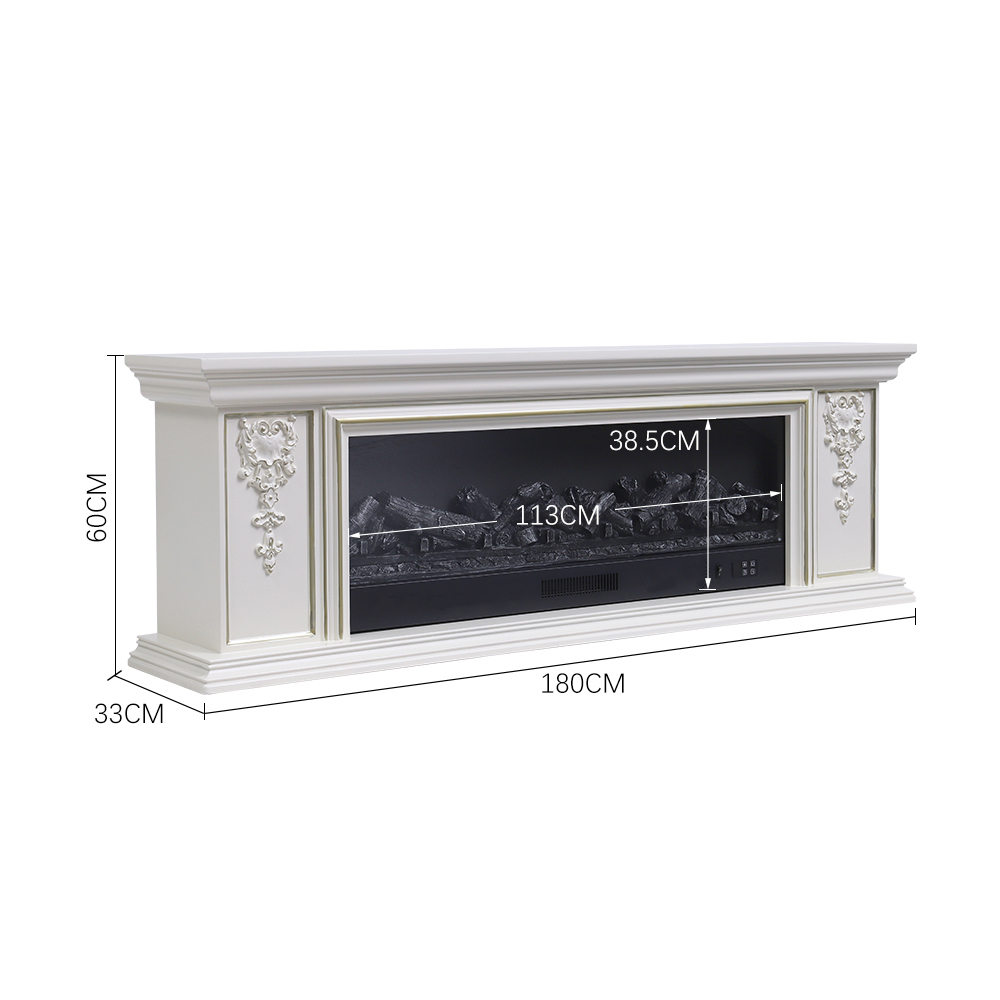 Adjustable Electric Fireplace with Remote and TV Stand Unit