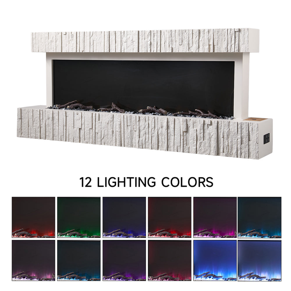 New Wall Mounted Electric Fireplace with LED Screen Remote Control