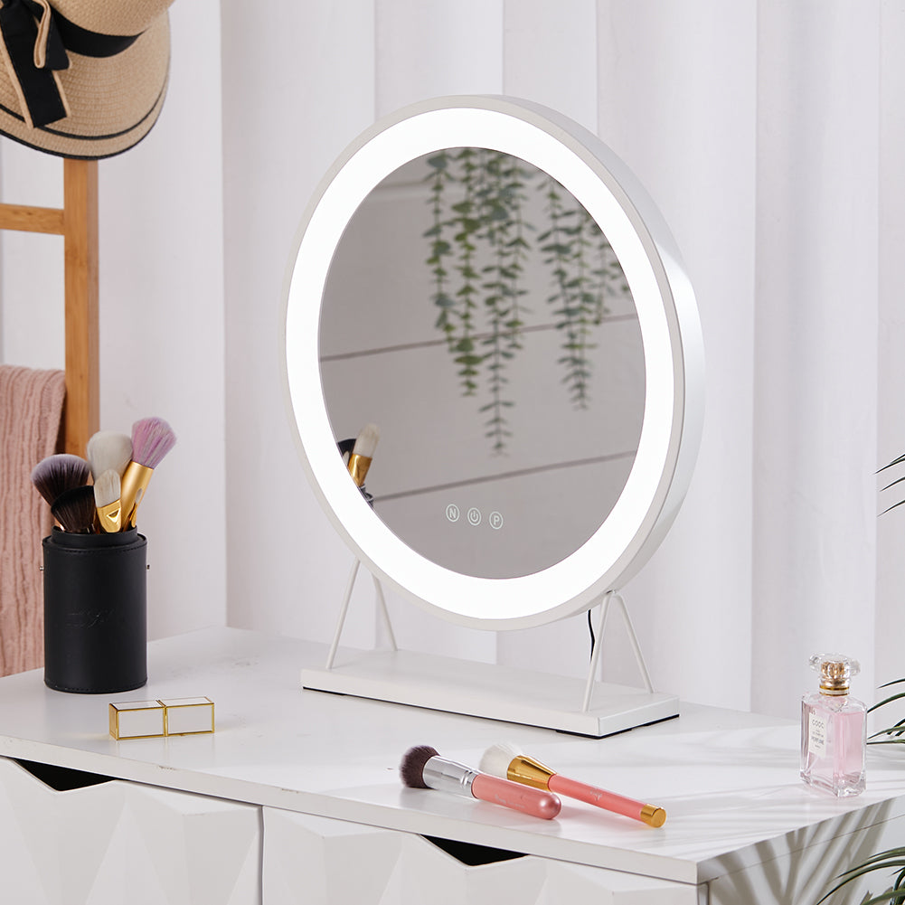 Contemporary Vanity Mirror with LED Lights with 3 Lighting Settings