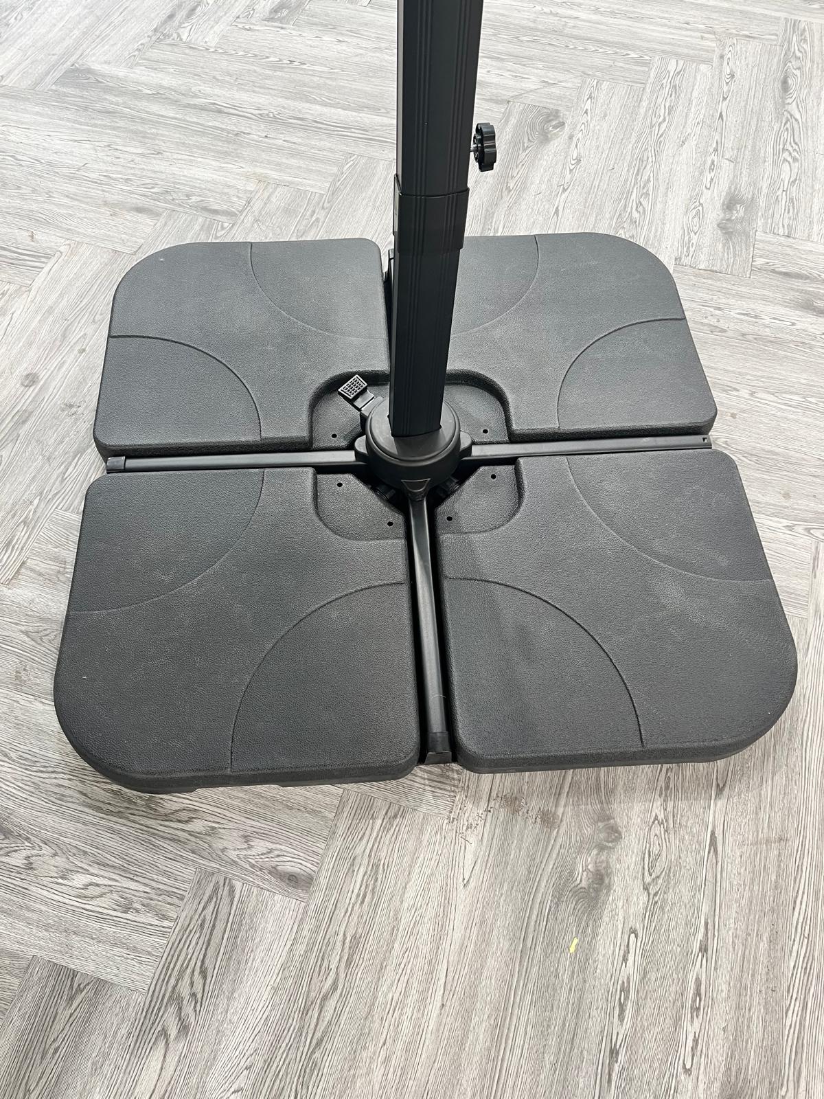 HDPE Square Water and Sand Filled Freestanding Parasol Base