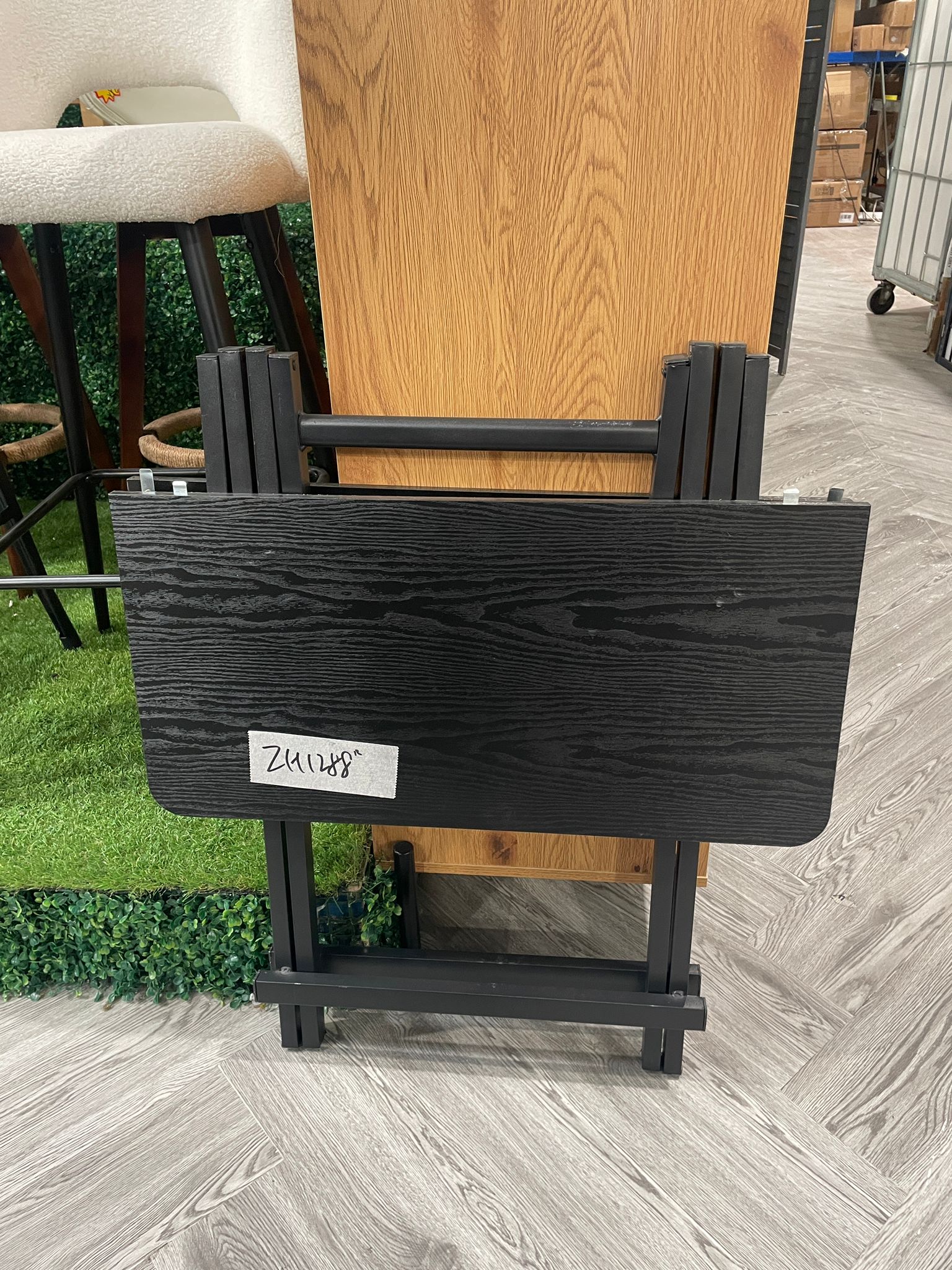 Black Folding Wooden Dining Table 70x70cm