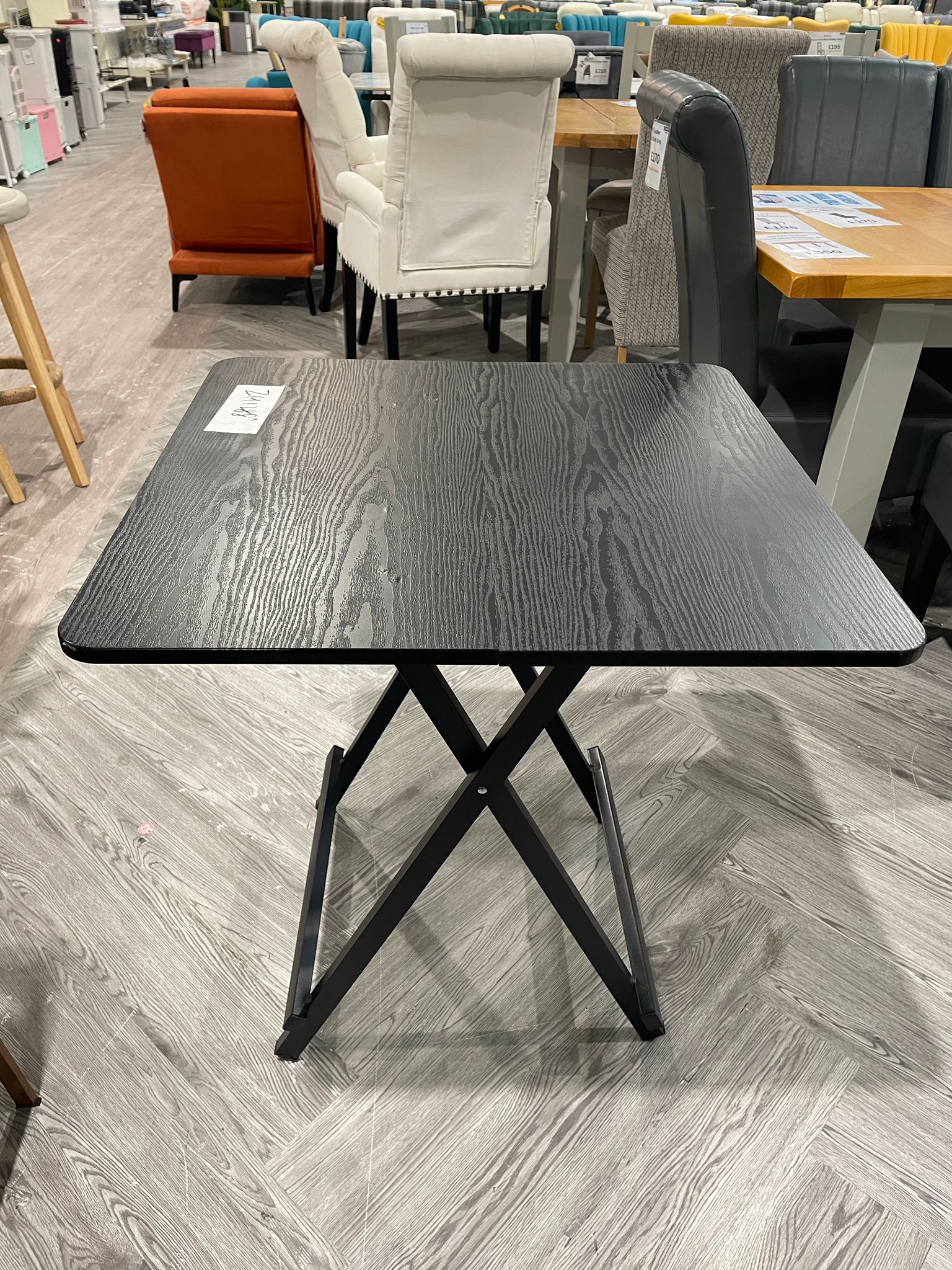 Black Folding Wooden Dining Table 70x70cm