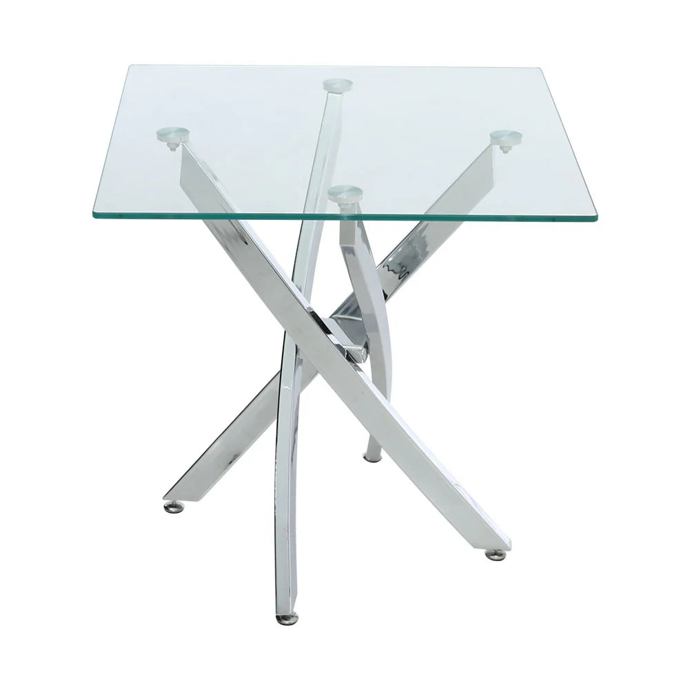 New Modern and Futuristic Clear Glass Top Coffee End Table