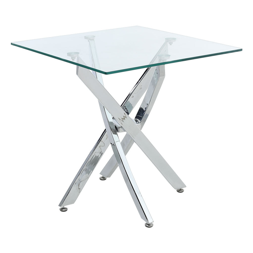 New Modern and Futuristic Clear Glass Top Coffee End Table