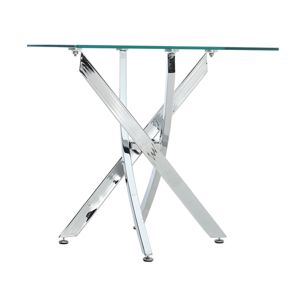 New Modern and Futuristic Clear Glass Top Coffee End Table