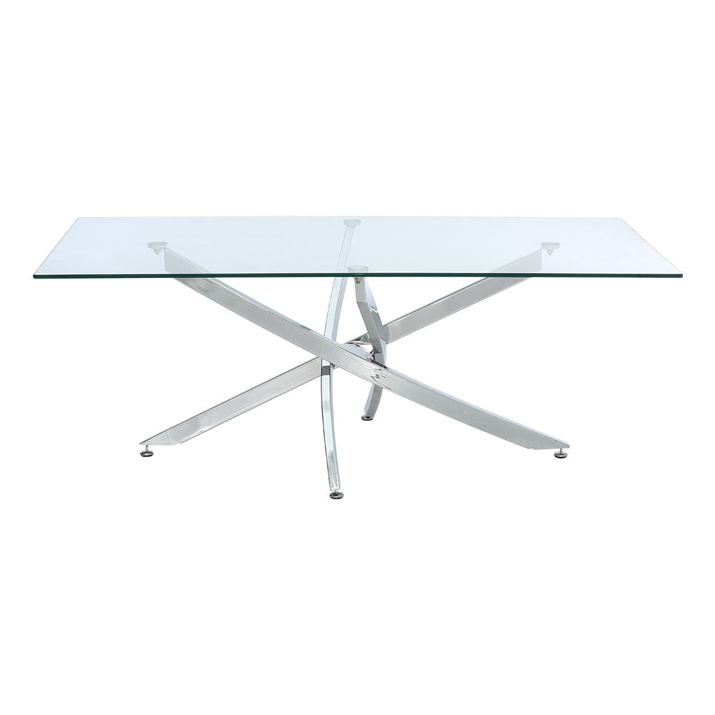 New Modern and Futuristic Clear Glass Top Coffee Table