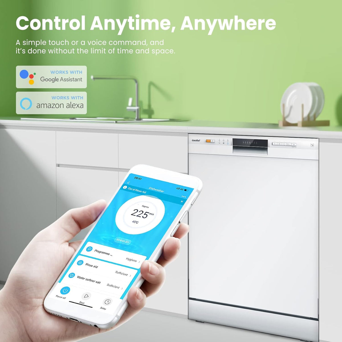 11L White Cloud Wash Freestanding Dishwasher
