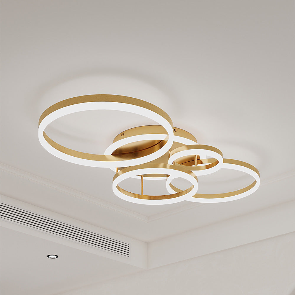 Classic Golden Loops Energy Efficient LED Ceiling Light 110cm W Non Dimmable
