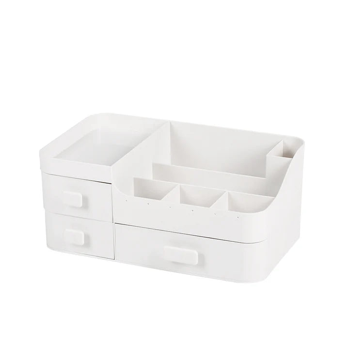 New White Plastic Makeup Drawer Organiser