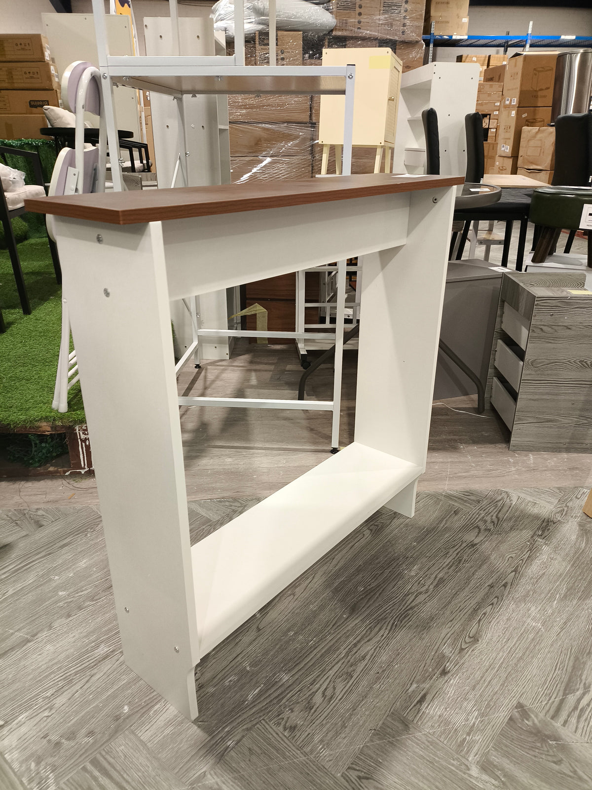 Narrow Console Table With A White Frame