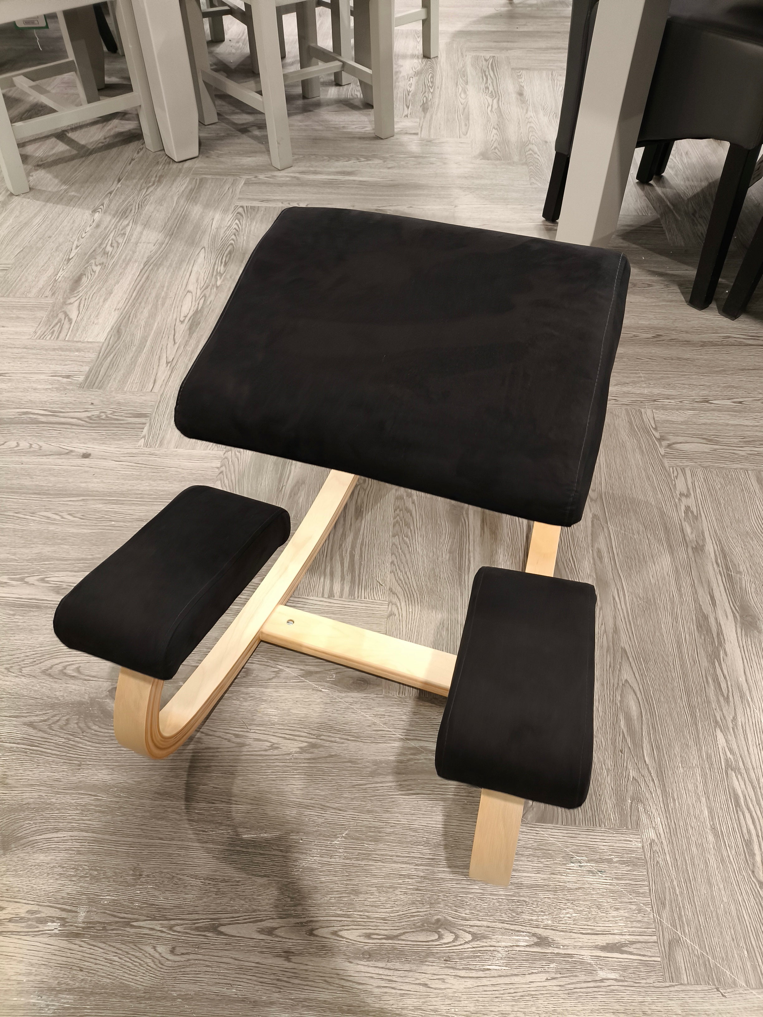 Wooden Rocking Kneeling Chair Black