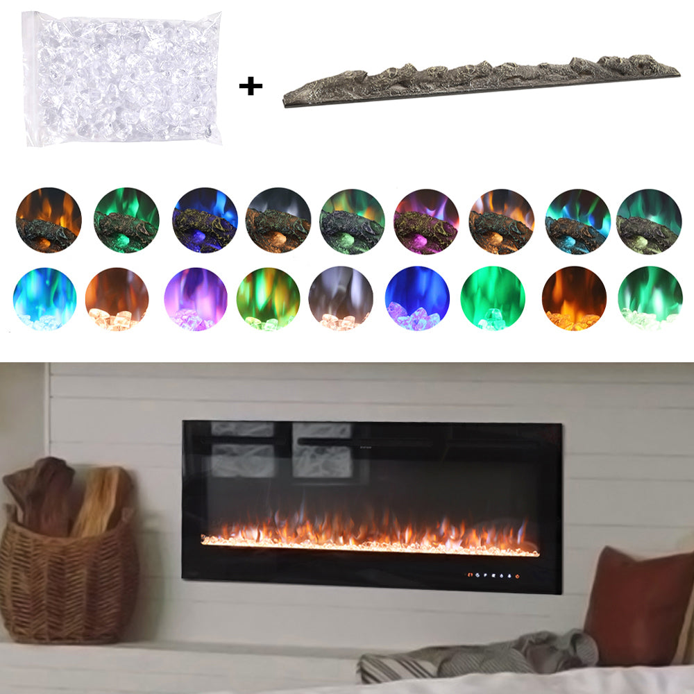 New 40/50/60/70/80 inch Electric Fireplace Adjustable Flame with Remote