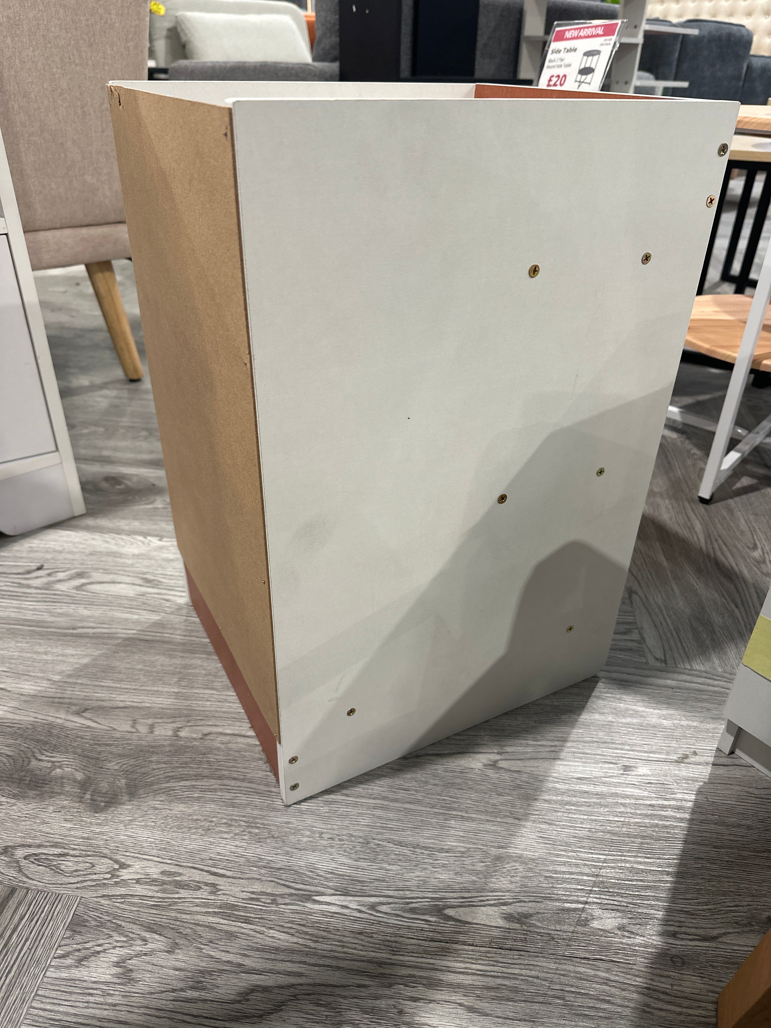 White Bedside Table Cabinet with Two Drawers