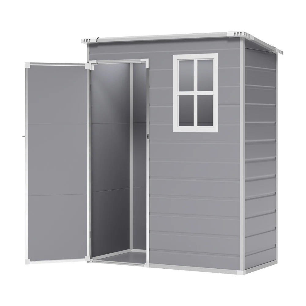 New Plastic Outdoor Garden Tool Shed Grey