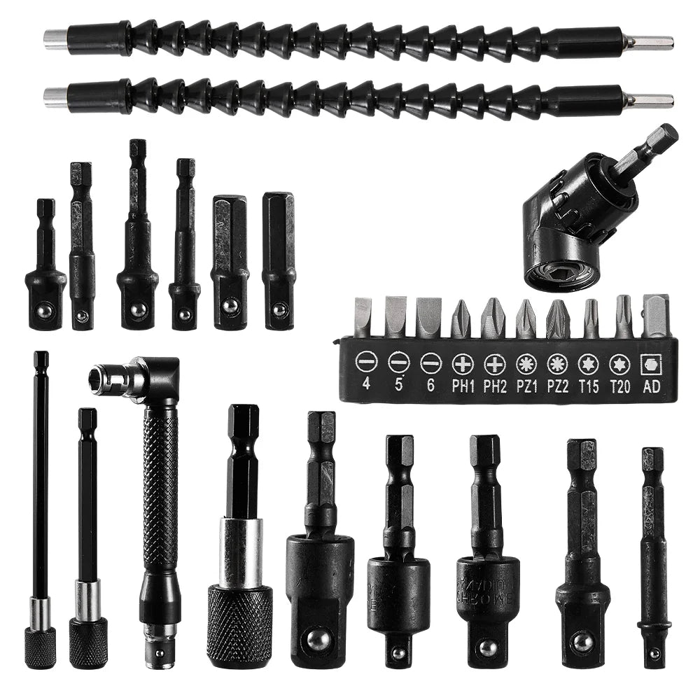 New Flexible Drill Bit Extension Set Black