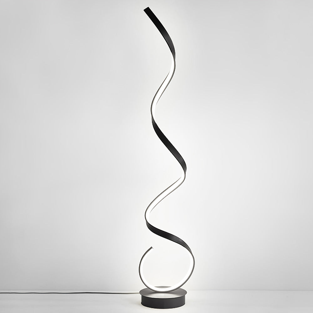 Livingandhome Contemporary LED Spiral Floor Lamp in White Light for Living Room