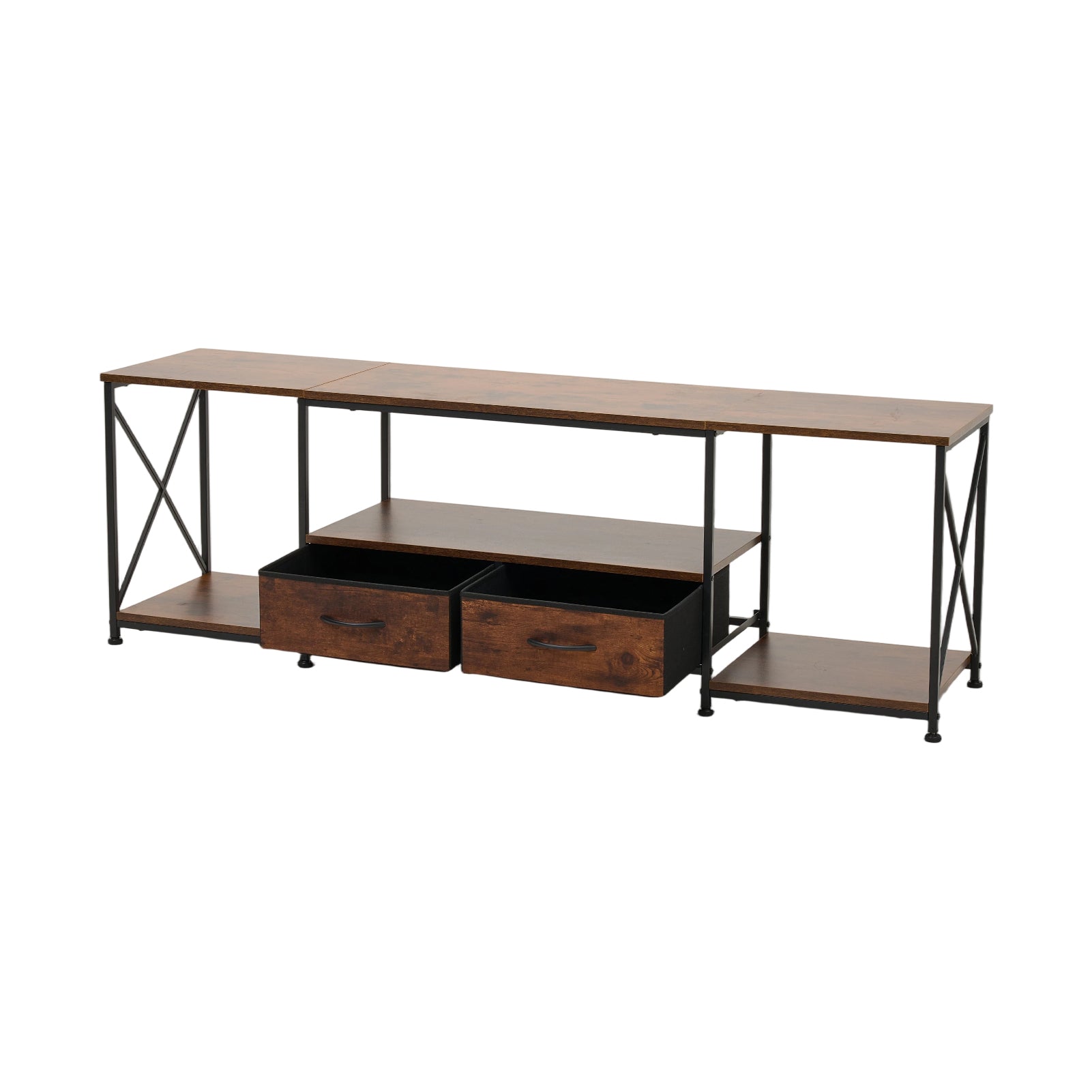 TV Stand with Fabric Drawers