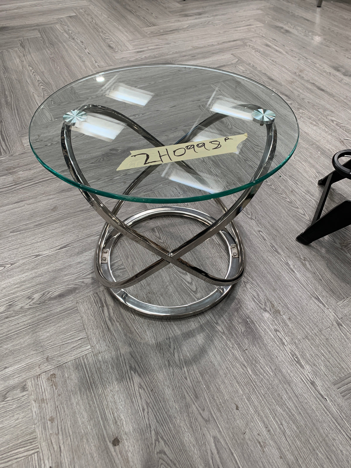 Tempered Glass Top Round Coffee Table