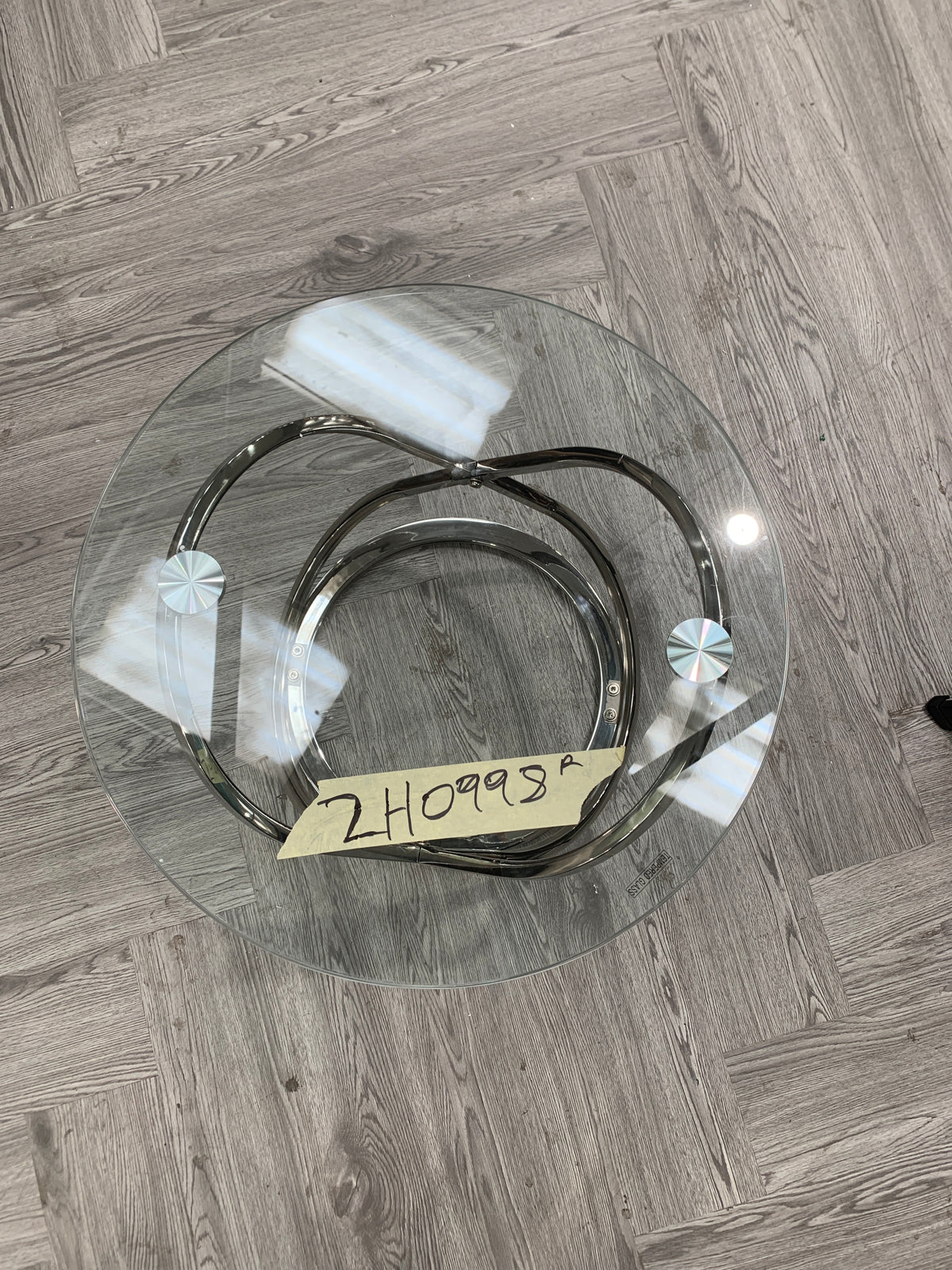 Tempered Glass Top Round Coffee Table