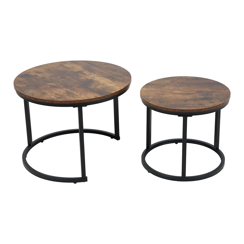New Set of 2 Round Nesting Coffee Table