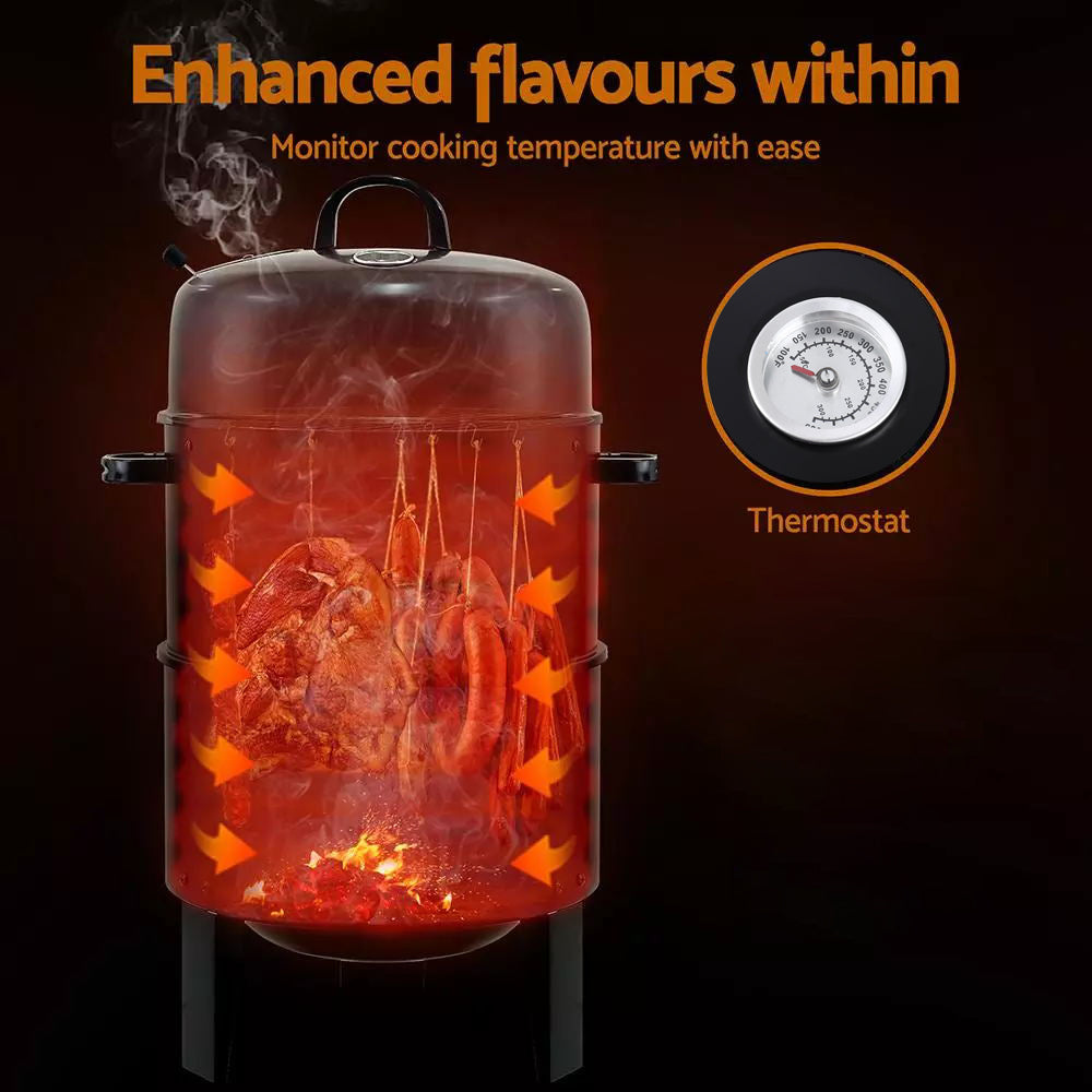 New Outdoor BBQ Upright Charcoal Smoker Grill