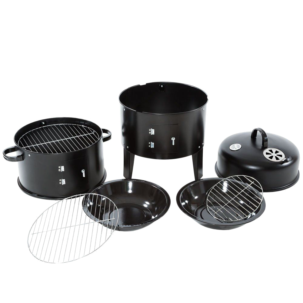New Outdoor BBQ Upright Charcoal Smoker Grill