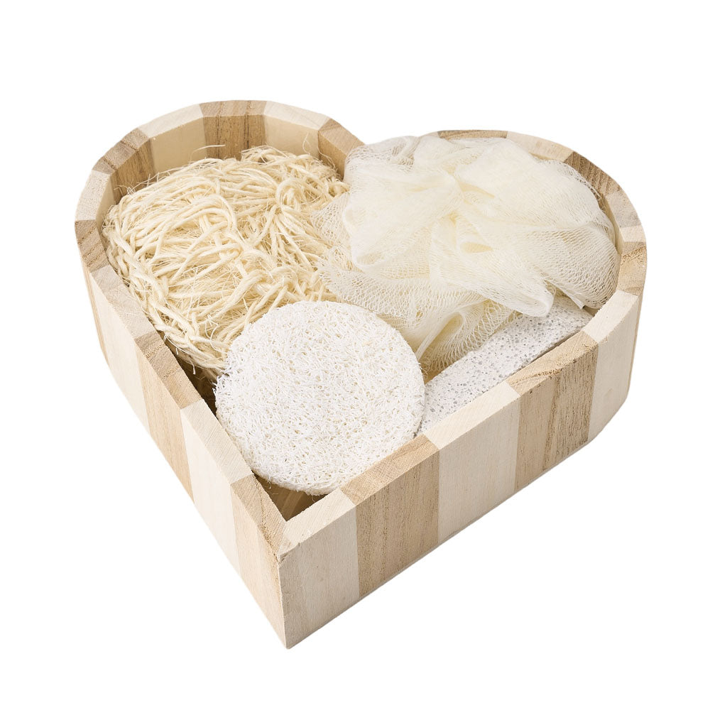 New Heart Shaped Gift Set 5 PCS Bath Accessories