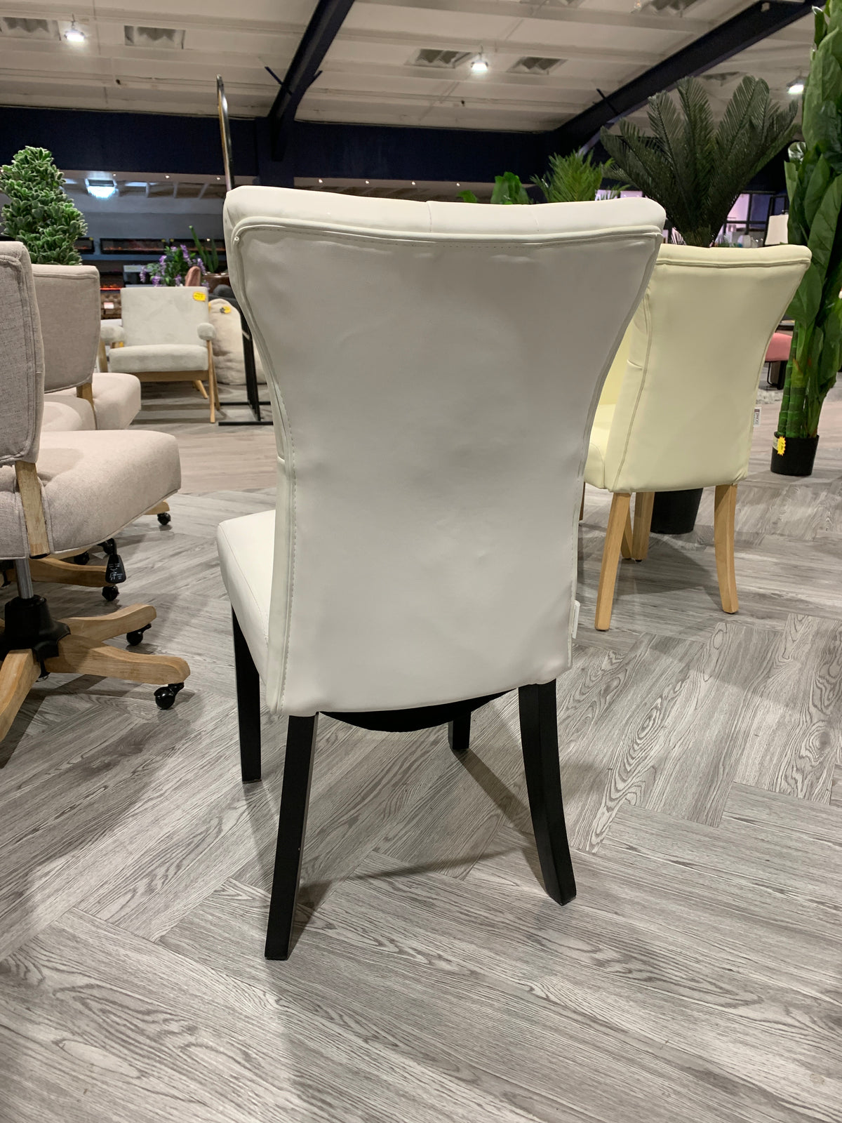White PU Leather Dining Chair
