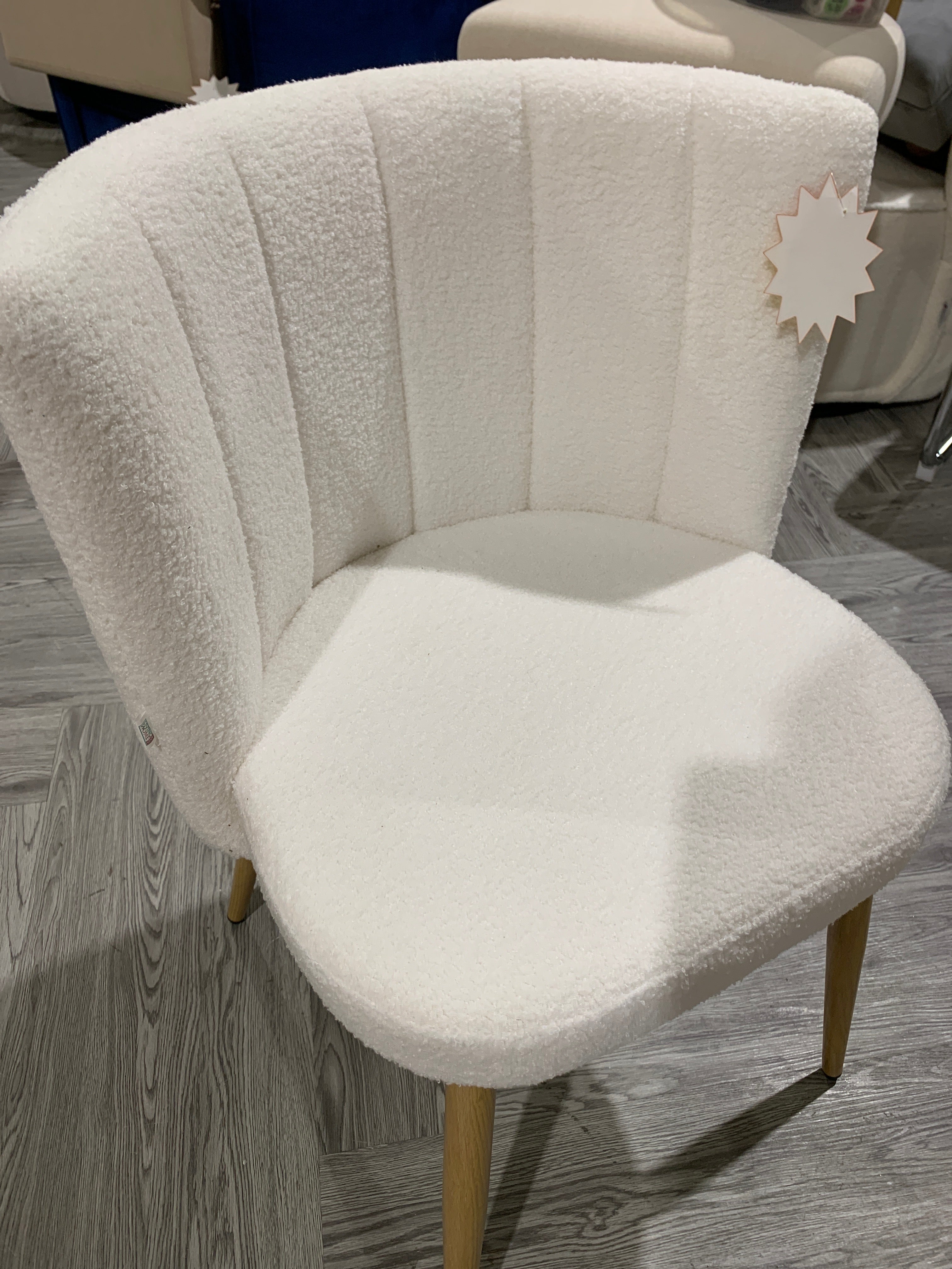 Teddy Fleece Upholstered Dining Chair 1Pc
