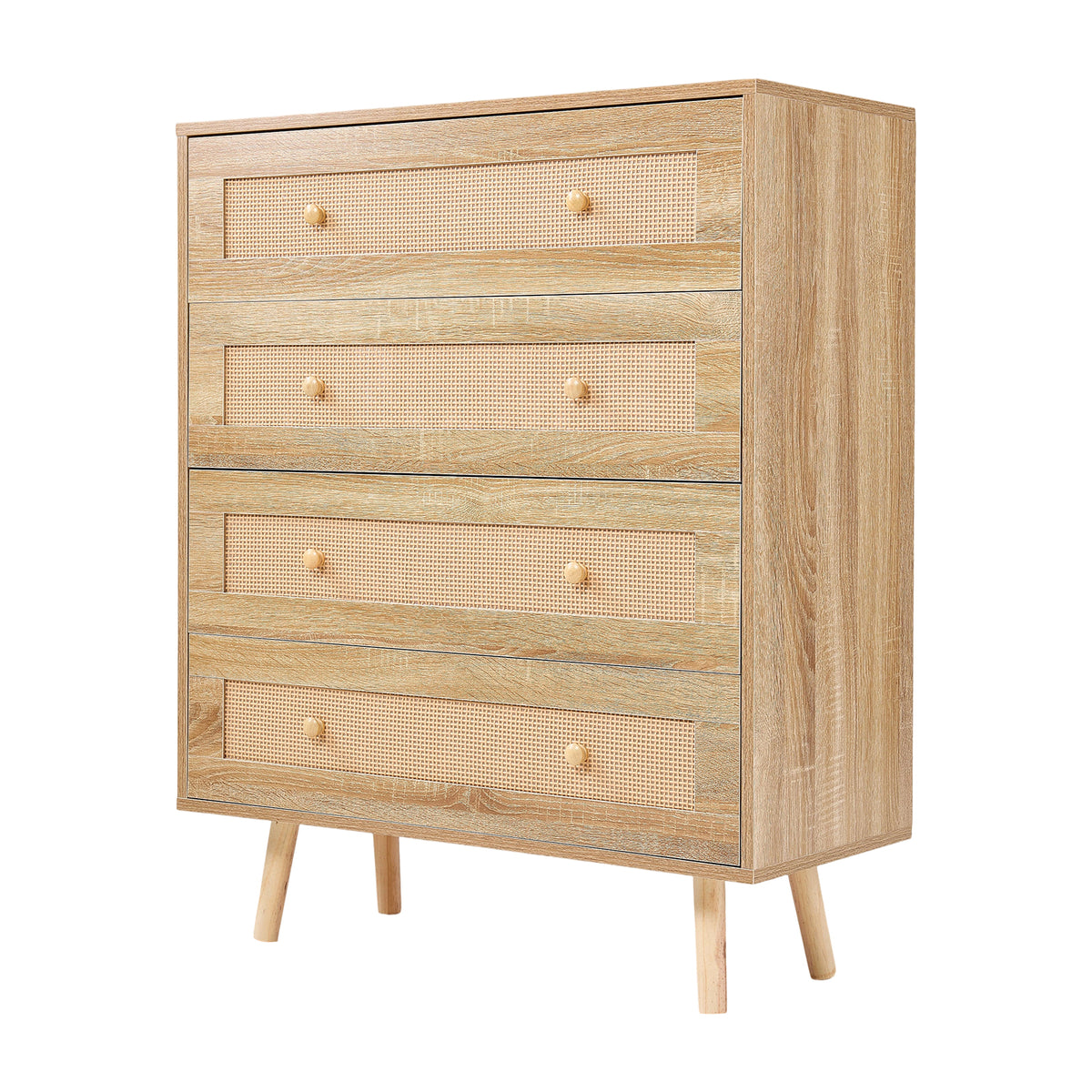 New 4 Drawer Chest of Drawers with Solid Wood Legs